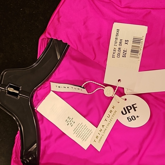 💕TRINA TURK💕 Bijou Solid Paddle Suit ~ Orchard Pink XS NWT - Picture 13 of 16